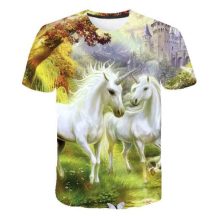 Tricou copii 3D Unicorn marimea 130