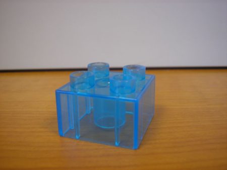 Lego Duplo Cub transparent 2*2 (albastru deschis !) NOU