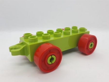 Lego Duplo Remorca baza verde-rosu