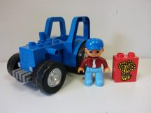 Lego Duplo Tractor + figurina si cub cu imagin cadou