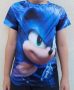 Tricou copii 3D Sonic marimea 130