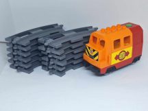   Lego Duplo locomotiva , lego duplo tren SERVICE-AT + 12 buc SINE curbe gri (produs testat si verificat in service-ul nostru)