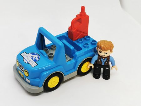 Lego Duplo Masina (albastra) cu figurina (jurassic world)