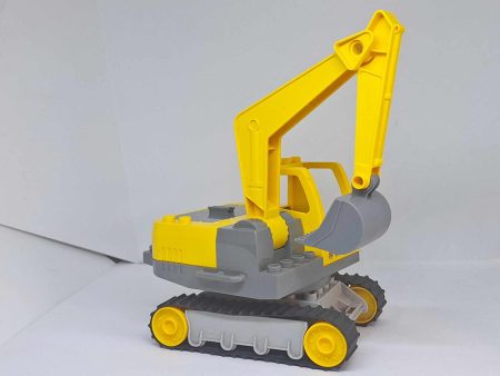 Lego Duplo Excavator din setul 4986 (partea de jos ruginita, putin nisip in interior, cupa se misca un pic)