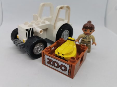 Lego Duplo Tractor zoo cu figurina si lada zoo