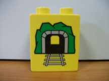 Lego Duplo Cub cu imagine - locomotiva, tunel (zgariat)