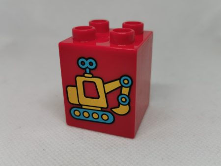 Lego Duplo Cub cu imagine - escavator cu senile