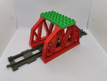 Lego Duplo Element feroviar cu 3 buc sine gri maroni