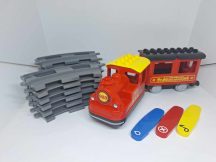   Lego Duplo locomotiva interactiva, lego duplo tren + 12 buc curbe gri + 3 buc elemente interactive